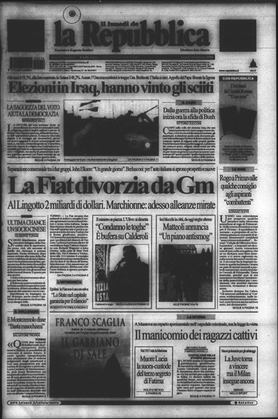 Il lunedì de La repubblica